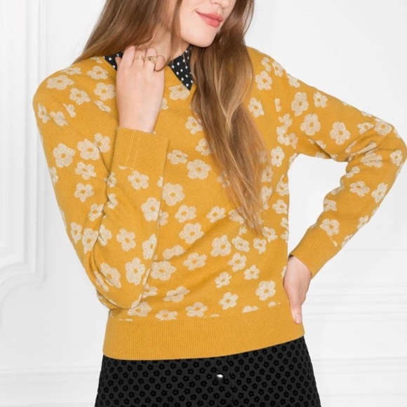 & Other Stories Sweaters - & Other Stories Bloom Jacquard Sweater in Yellow
